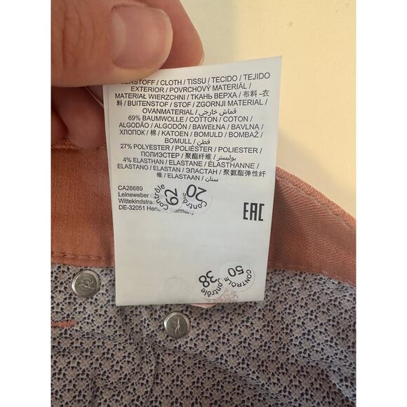 NWT BRAX Chuck Modern Fit Hi-Flex Lightweight Pants Peach Size 34x34 Sustainable - Picture 10 of 10